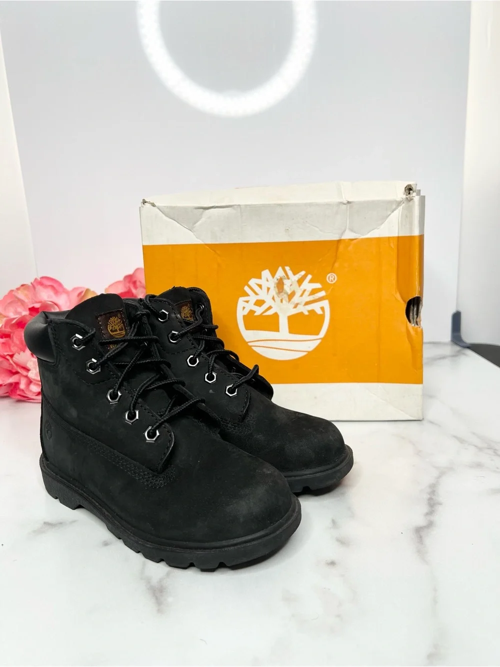 Kids TIMBERLAND Nubuck 6 inch Boot (Toddler)
